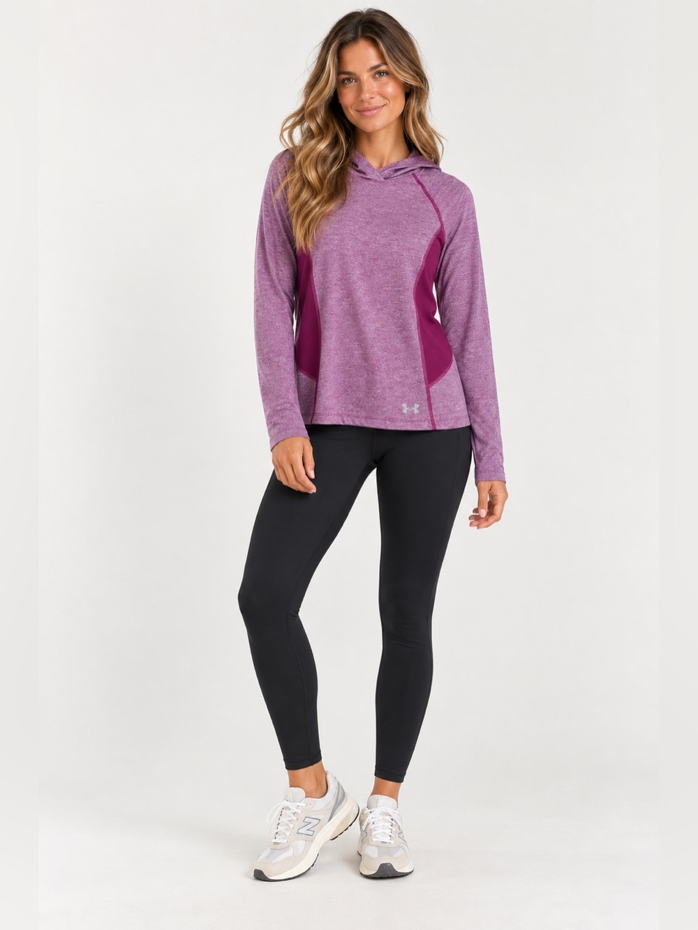 Under Armour Heat‎ Gear Hooded Maroon Athletic Top